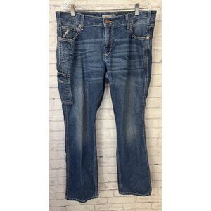 Ariat 34L Rebar Stretch Riveter‎ Relaxed Straight Leg Jean 34x32 Mid Rise Work